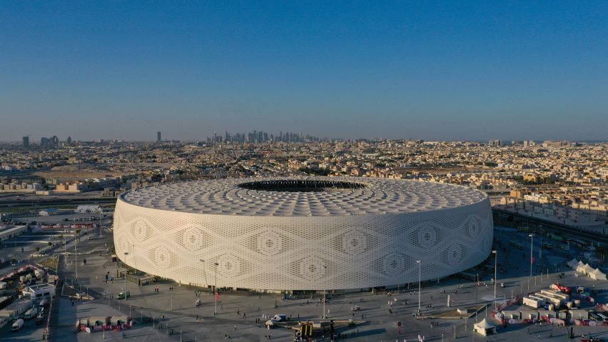 al thumama stadium gahfiya head cap fifa world cup qatar dezeen hero x