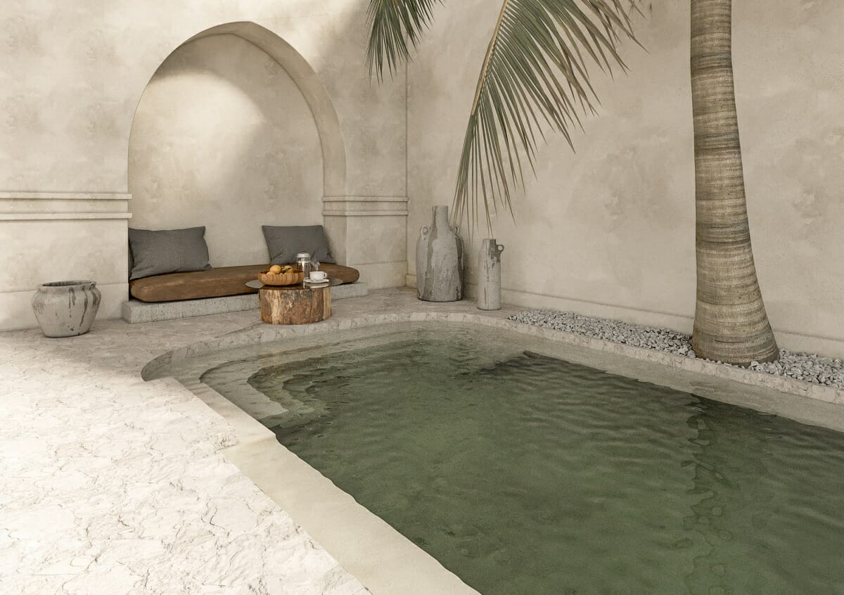 Arquitetura e design de bem estar pelo designer de interiores da Decorilla Basma ()