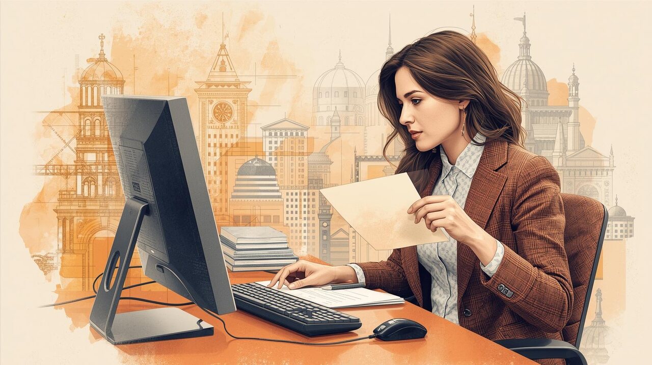 Crie uma imagem que ilustre a frase Crea SP disponibiliza Atestado de Capacidade Técnica para maior segurança jurídica Sugestão alguem sentado no computador emitindo atestado Easy Resize com