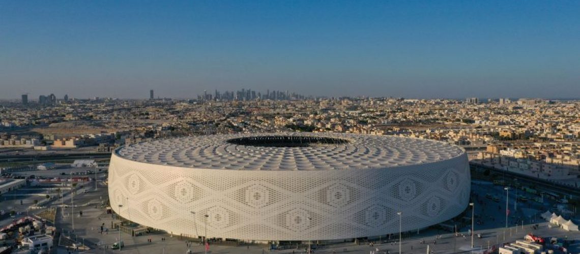 al thumama stadium gahfiya head cap fifa world cup qatar dezeen hero x